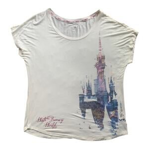 Walt disney world shirt womans large castle 2017 exclusive cream color